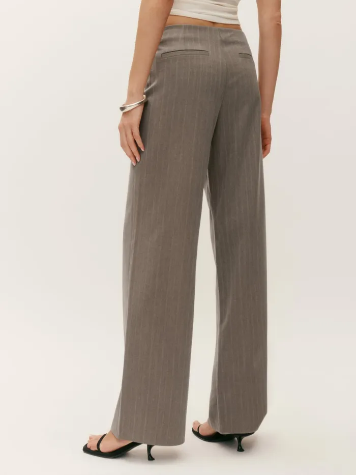 Reformation Pants Vida Low Rise Pant Porcini 8211 Women