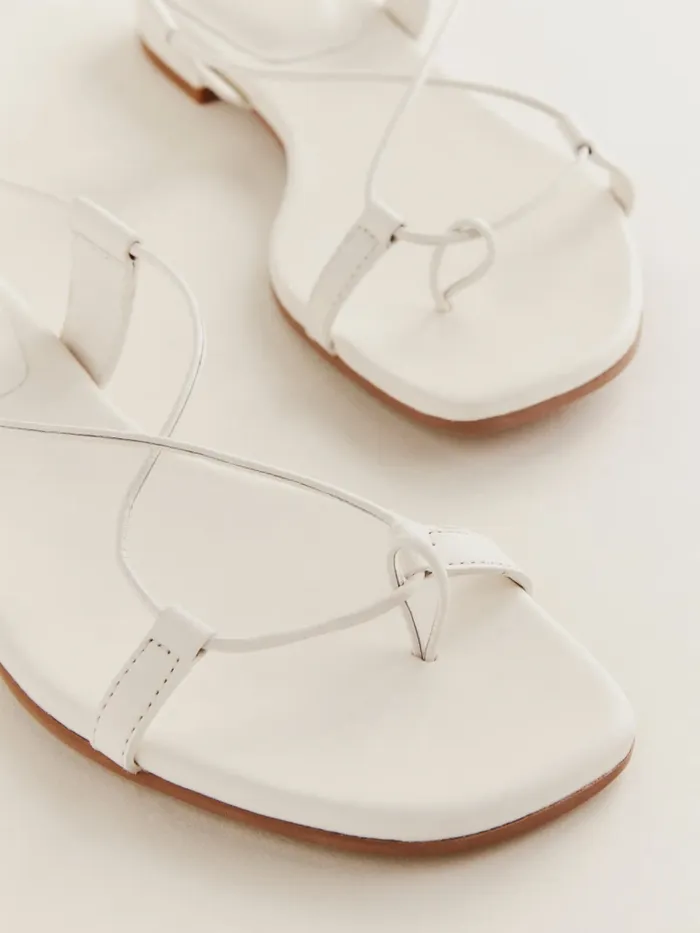 Reformation Sandals Alize Lace Up Flat Sandal White Leather 8211 Women Reformation Sandals Alize Lace Up Flat Sandal White Leather 8211 Women