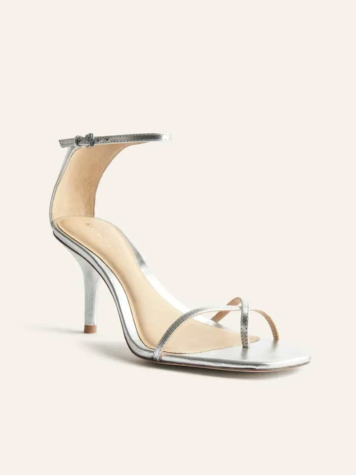 Reformation Sandals Gigi Strappy Mid Heel Sandal Silver 8211 Women Reformation Sandals Gigi Strappy Mid Heel Sandal Silver 8211 Women