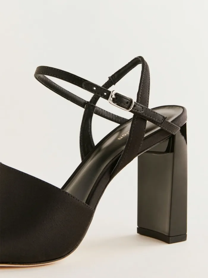 Reformation Sandals Grayson Heeled Sandal Black Satin 8211 Women Reformation Sandals Grayson Heeled Sandal Black Satin 8211 Women