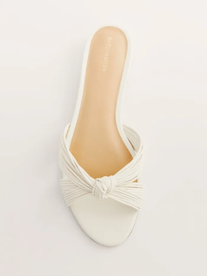 Reformation Sandals Peridot Mignon Knot Flat Sandal White 8211 Women Reformation Sandals Peridot Mignon Knot Flat Sandal White 8211 Women