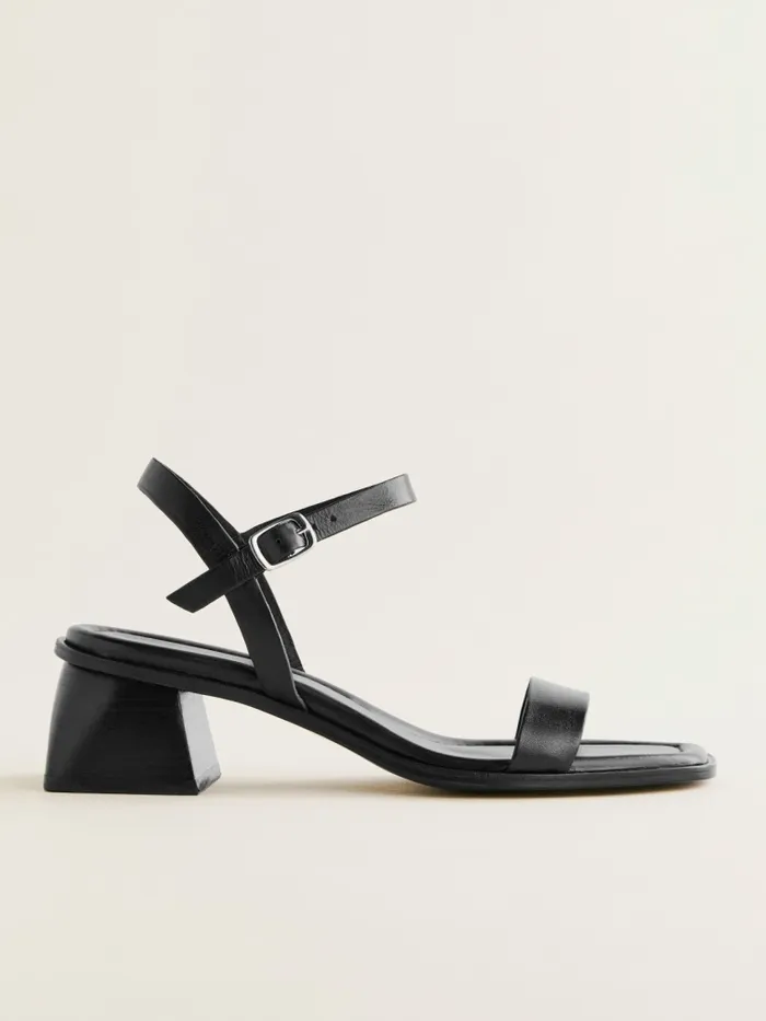 Reformation Sandals Stephanie Heeled Sandal Black Leather 8211 Women Reformation Sandals Stephanie Heeled Sandal Black Leather 8211 Women