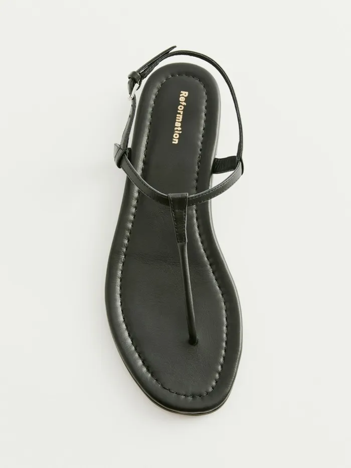 Reformation Sandals Thea Tstrap Flat Sandal Black Leather 8211 Women Reformation Sandals Thea Tstrap Flat Sandal Black Leather 8211 Women