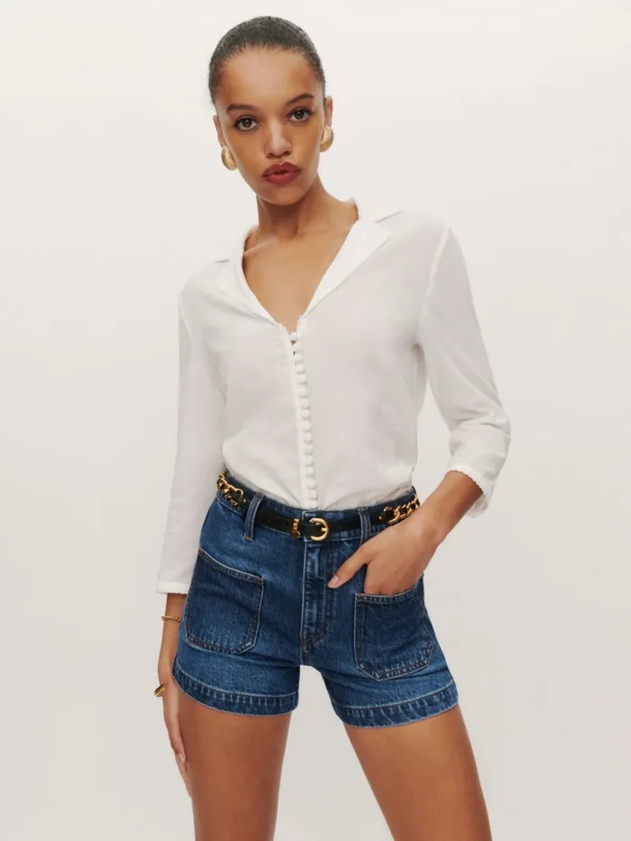 Reformation Shorts Alyssa High Rise Jean Shorts Anguilla 8211 Women