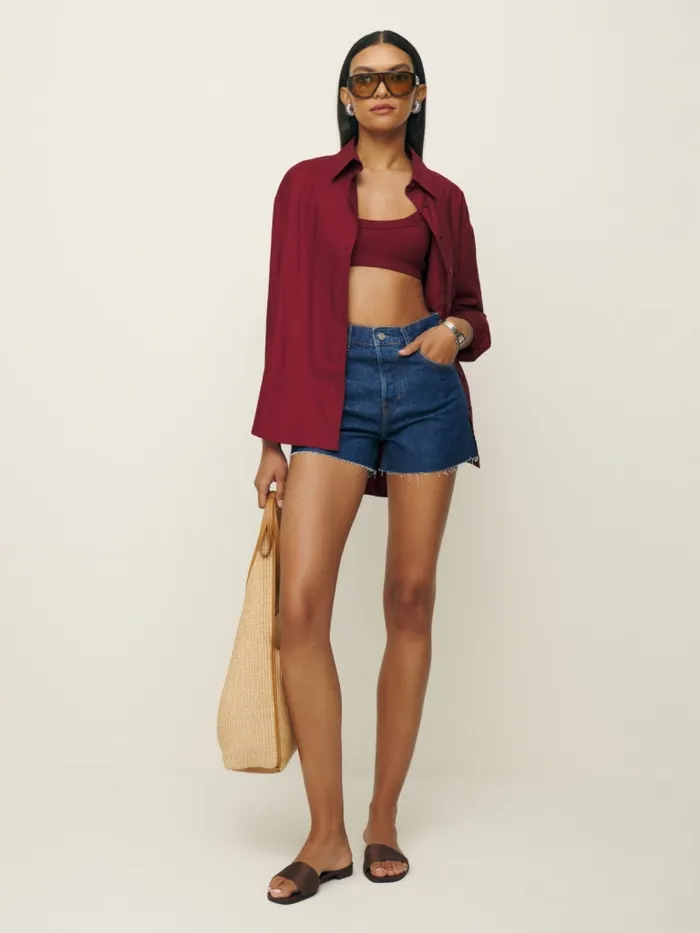 Reformation Shorts Charlene High Rise Jean Shorts Cesme 8211 Women Reformation Shorts Charlene High Rise Jean Shorts Cesme 8211 Women