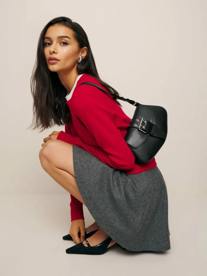 Reformation Shoulder Bags Rafaella Shoulder Bag Black Leather 8211 Women Reformation Shoulder Bags Rafaella Shoulder Bag Black Leather 8211 Women