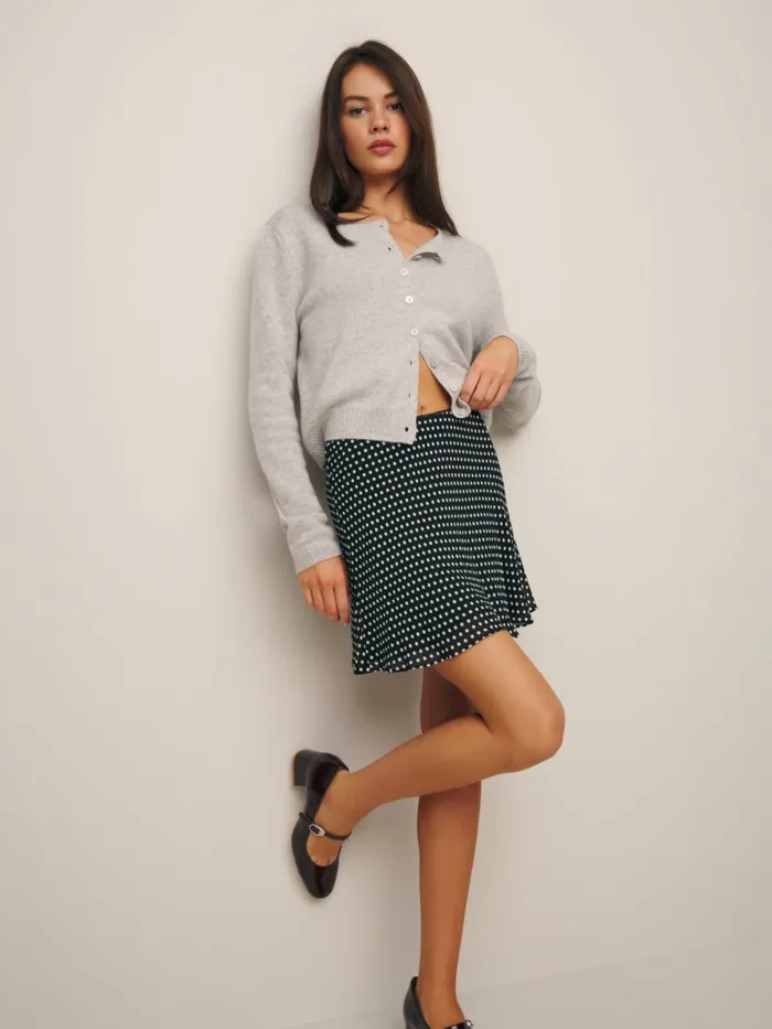 Reformation Skirts Brandy Skirt Caviar Dot 8211 Women