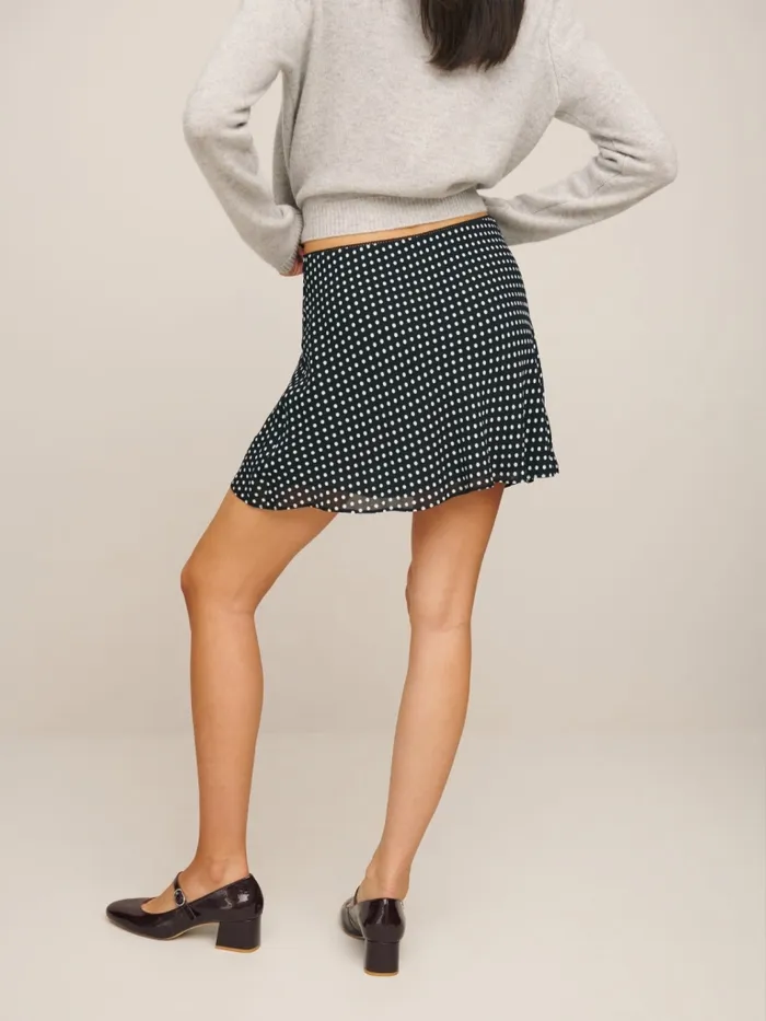 Reformation Skirts Brandy Skirt Caviar Dot 8211 Women