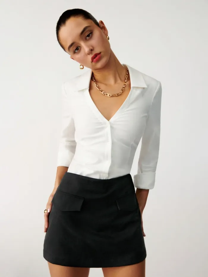 Reformation Skirts Imogen Skort Black 8211 Women Reformation Skirts Imogen Skort Black 8211 Women