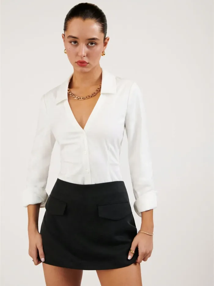 Reformation Skirts Imogen Skort Black 8211 Women Reformation Skirts Imogen Skort Black 8211 Women