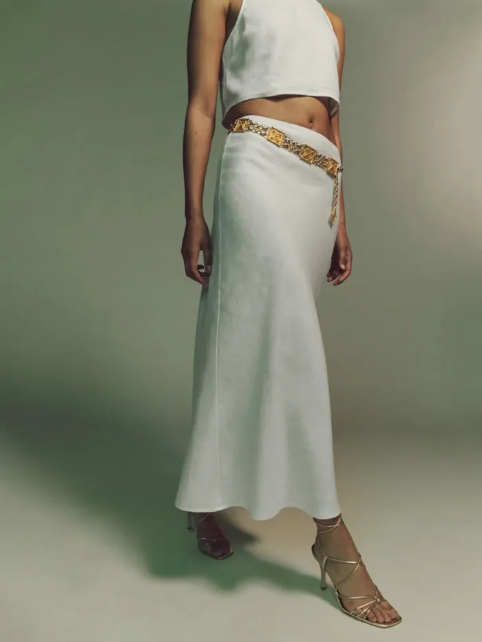 Reformation Skirts Layla Linen Skirt White 8211 Women Reformation Skirts Layla Linen Skirt White 8211 Women