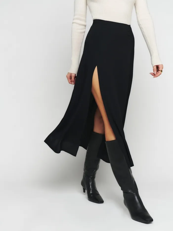 Reformation Skirts Zoe Skirt Black 8211 Women Reformation Skirts Zoe Skirt Black 8211 Women
