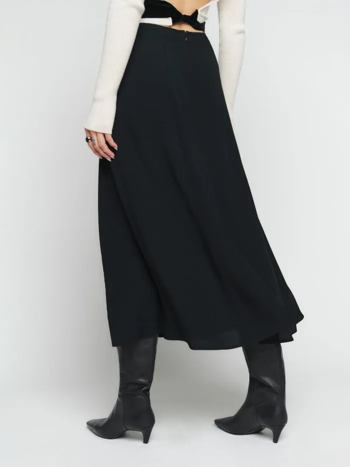 Reformation Skirts Zoe Skirt Black 8211 Women Reformation Skirts Zoe Skirt Black 8211 Women