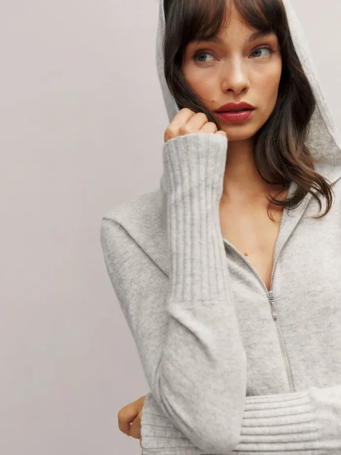 Reformation Sweaters Aree Cashmere Sweater Light Grey 8211 Women