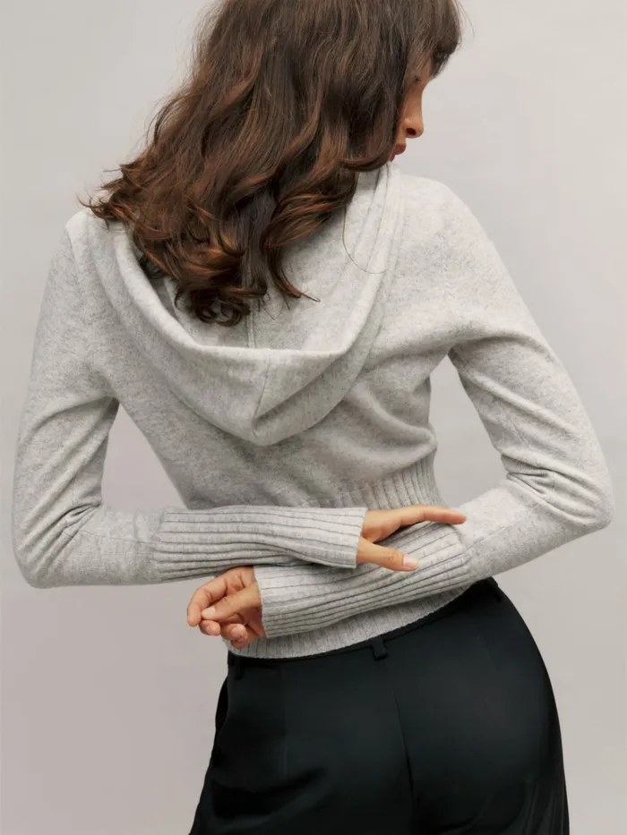 Reformation Sweaters Aree Cashmere Sweater Light Grey 8211 Women
