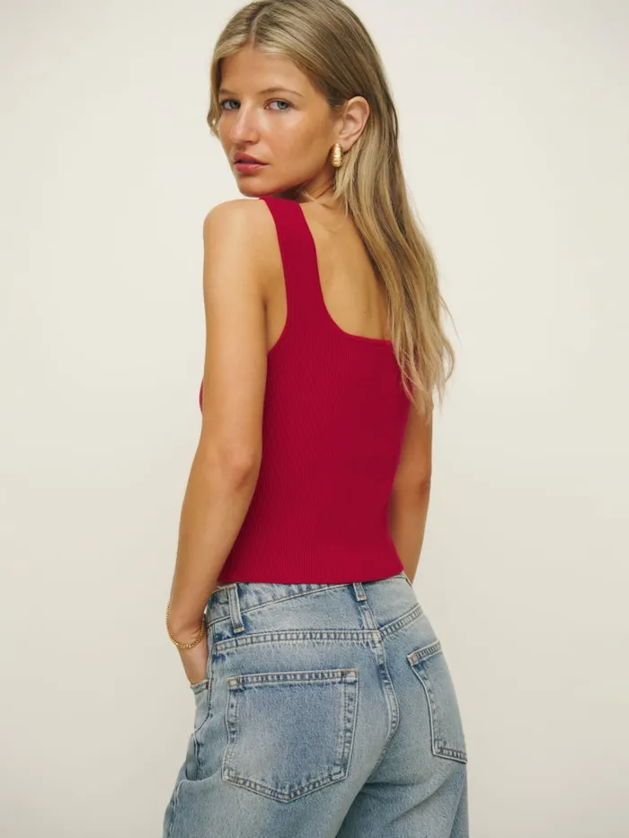 Reformation Sweaters Julia Ribbed Sweater Tank Lipstick 8211 Women Reformation Sweaters Julia Ribbed Sweater Tank Lipstick 8211 Women