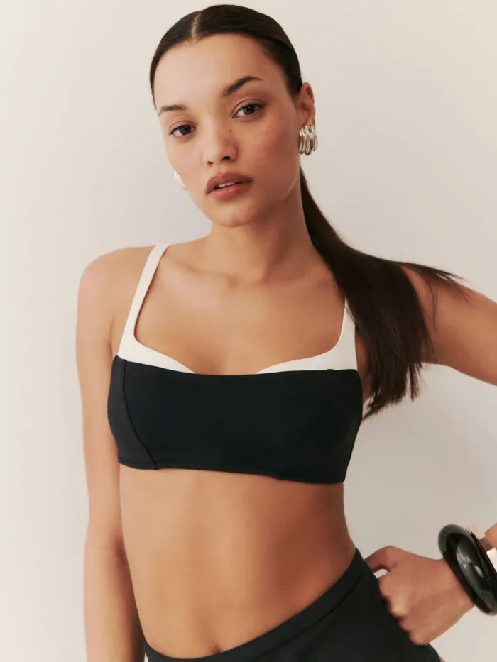Reformation Swim Tossa Bikini Top Black 8211 Women