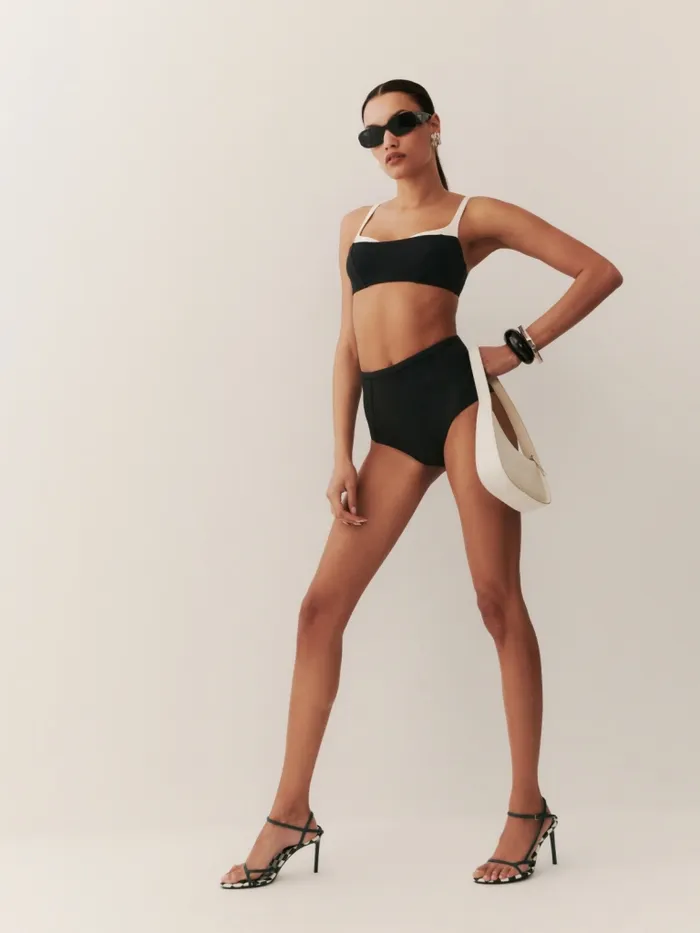 Reformation Swim Tossa Bikini Top Black 8211 Women