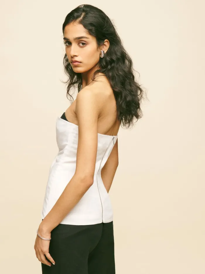 Reformation Tops Ayda Linen Top White 8211 Women