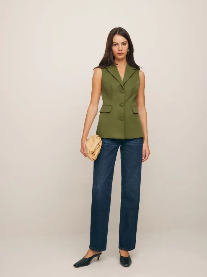 Reformation Tops Billie Vest Pear 8211 Women Reformation Tops Billie Vest Pear 8211 Women