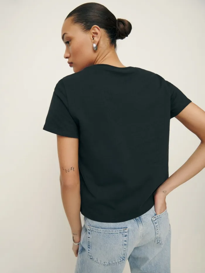 Reformation Tops Classic Crew Tee Black 8211 Women