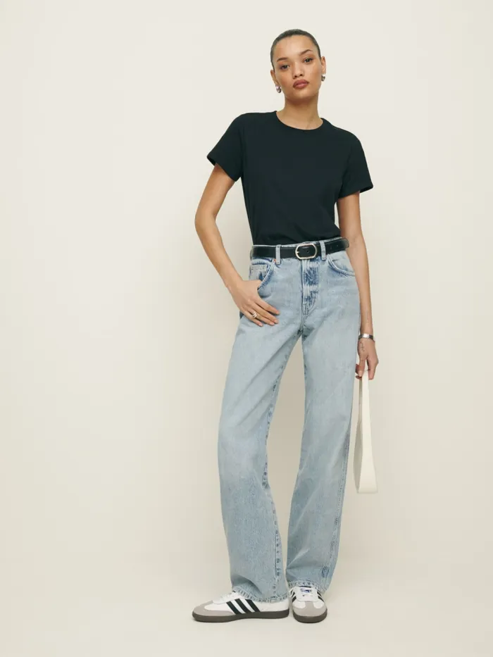 Reformation Tops Classic Crew Tee Black 8211 Women