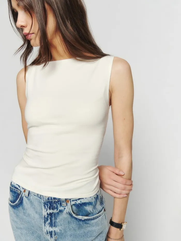 Reformation Tops Dusk Knit Top Fior Di Latte 8211 Women Reformation Tops Dusk Knit Top Fior Di Latte 8211 Women