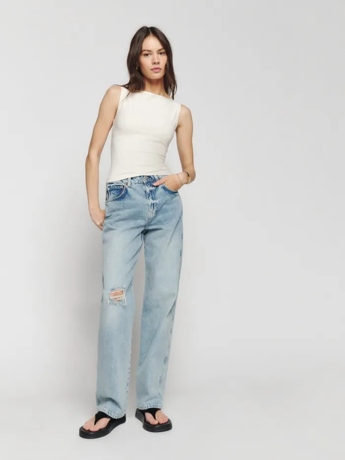 Reformation Tops Dusk Knit Top Fior Di Latte 8211 Women Reformation Tops Dusk Knit Top Fior Di Latte 8211 Women