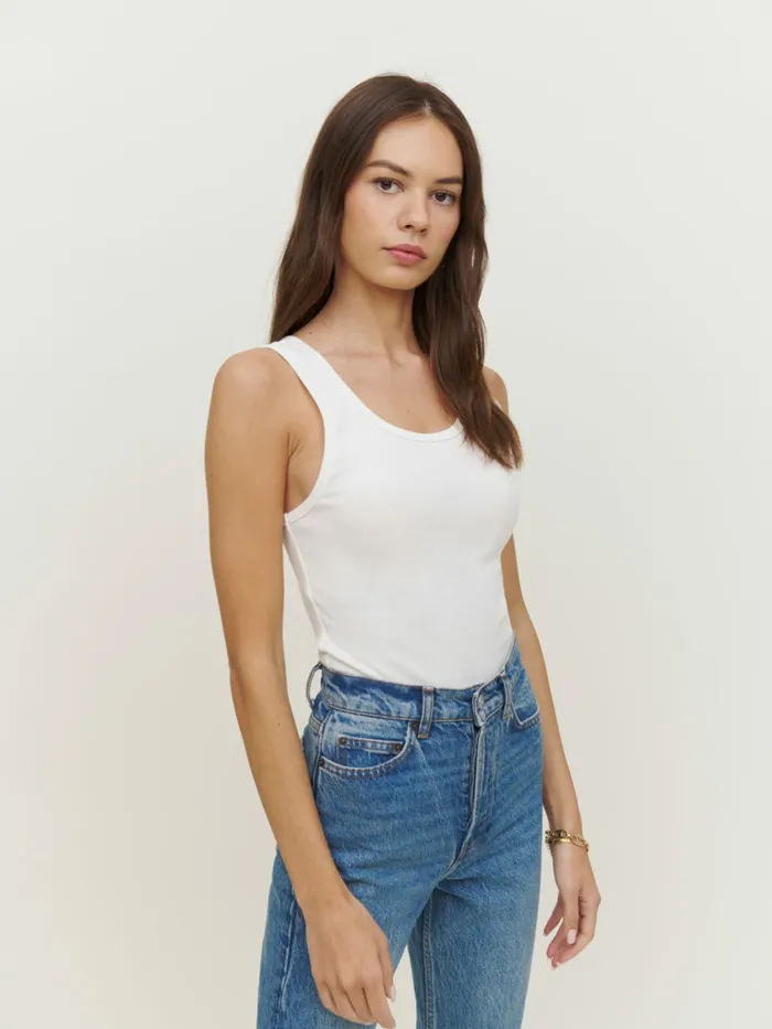 Reformation Tops Erina Knit Tank White 8211 Women