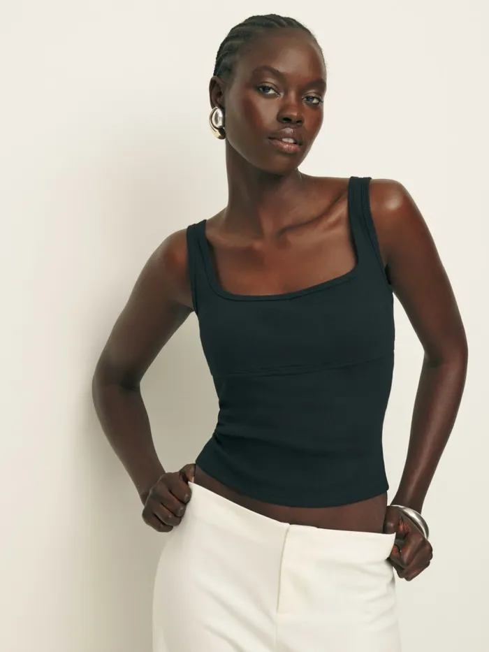 Reformation Tops Florence Knit Tank Black 8211 Women Reformation Tops Florence Knit Tank Black 8211 Women