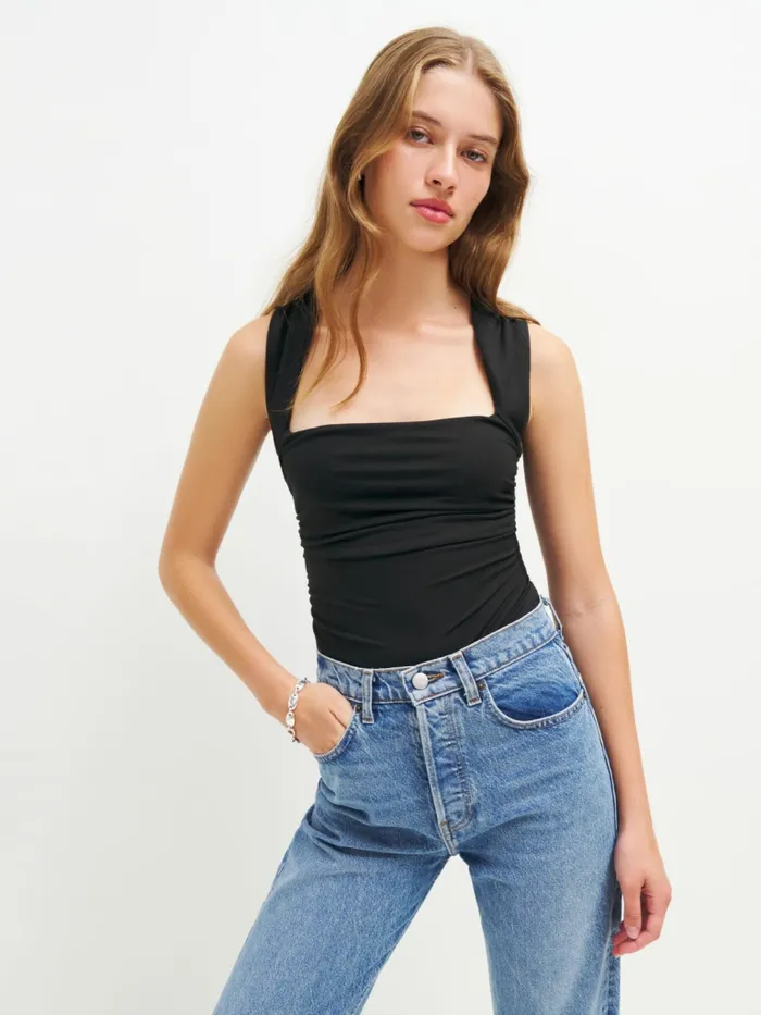 Reformation Tops Greyson Knit Top Black 8211 Women Reformation Tops Greyson Knit Top Black 8211 Women