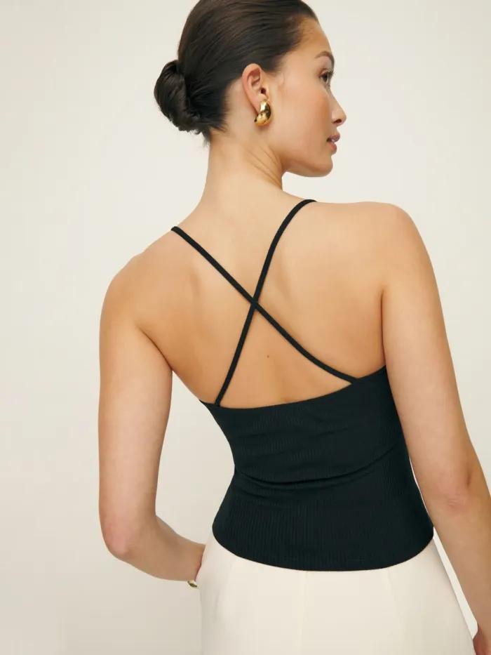 Reformation Tops Indie Knit Tank Black 8211 Women Reformation Tops Indie Knit Tank Black 8211 Women