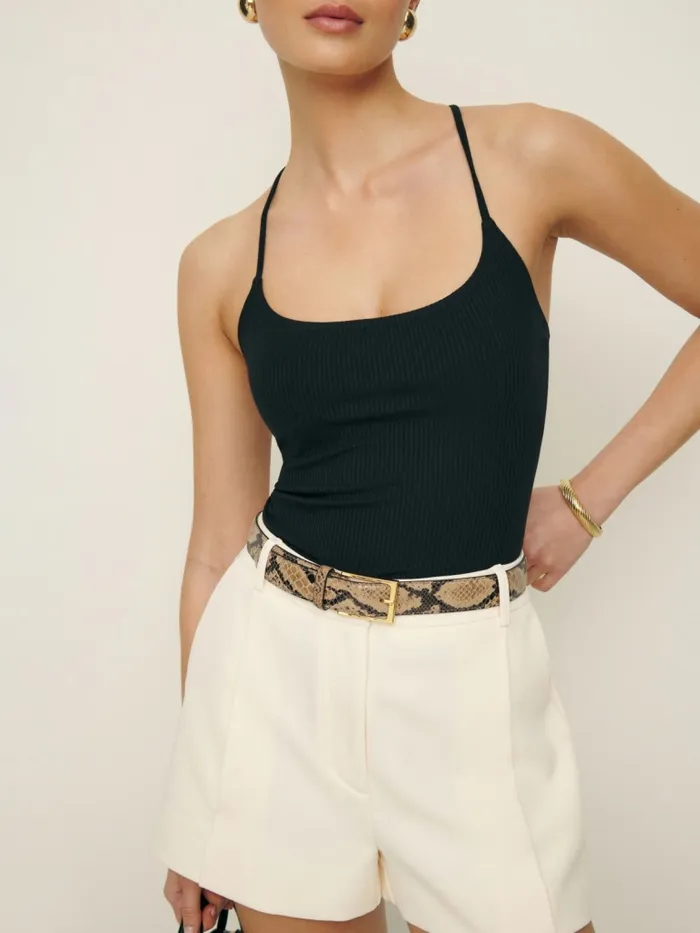 Reformation Tops Indie Knit Tank Black 8211 Women Reformation Tops Indie Knit Tank Black 8211 Women