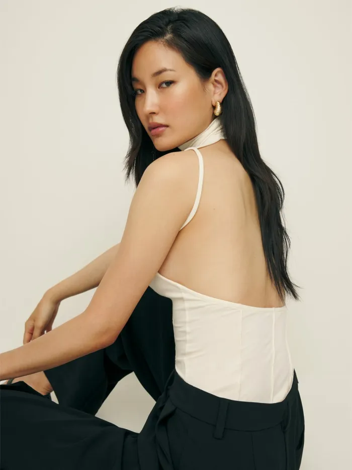Reformation Tops Maire Knit Top Sugar 8211 Women