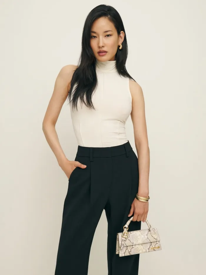 Reformation Tops Maire Knit Top Sugar 8211 Women