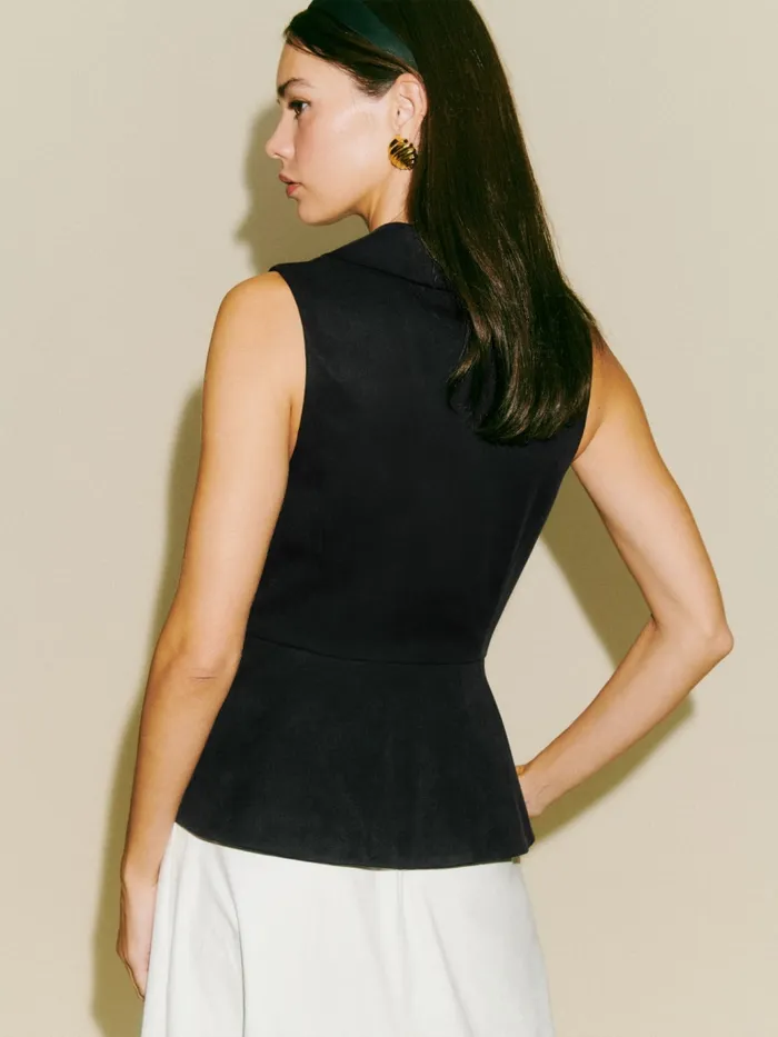 Reformation Tops Oakley Vest Black 8211 Women