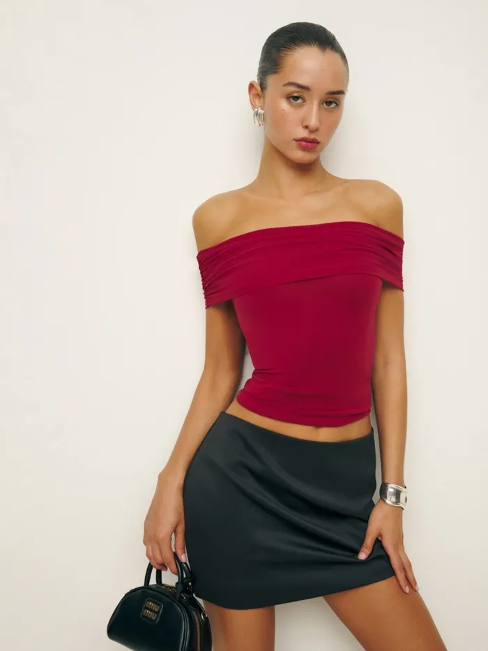 Reformation Tops Rosaline Knit Top Sangre 8211 Women