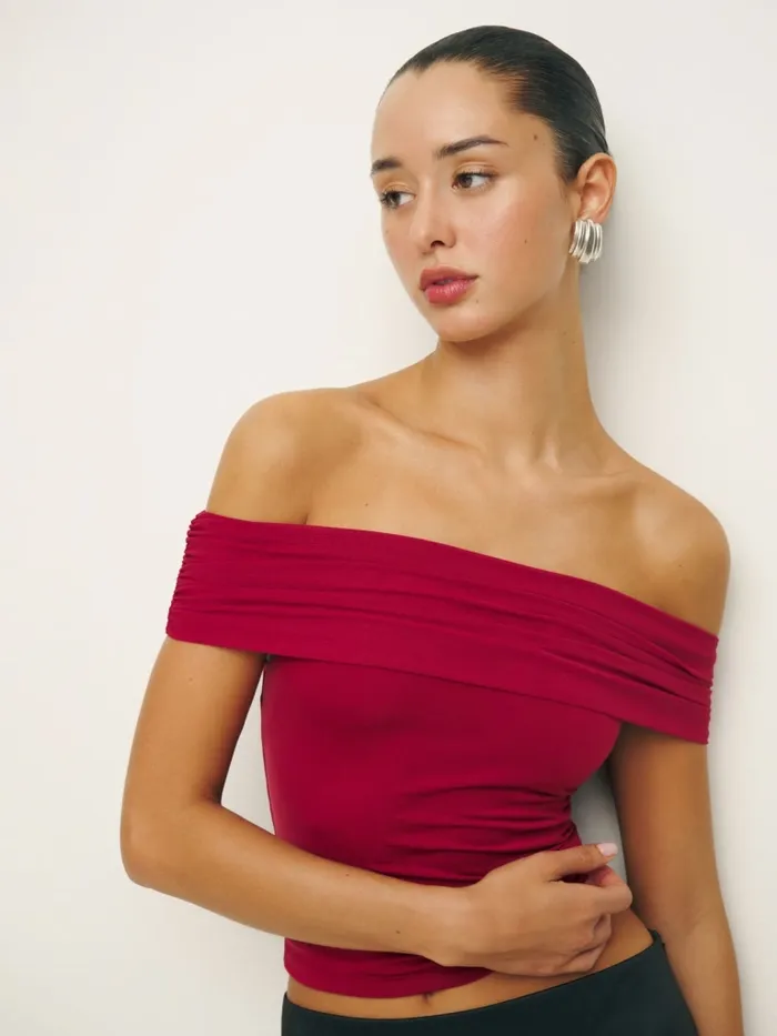Reformation Tops Rosaline Knit Top Sangre 8211 Women