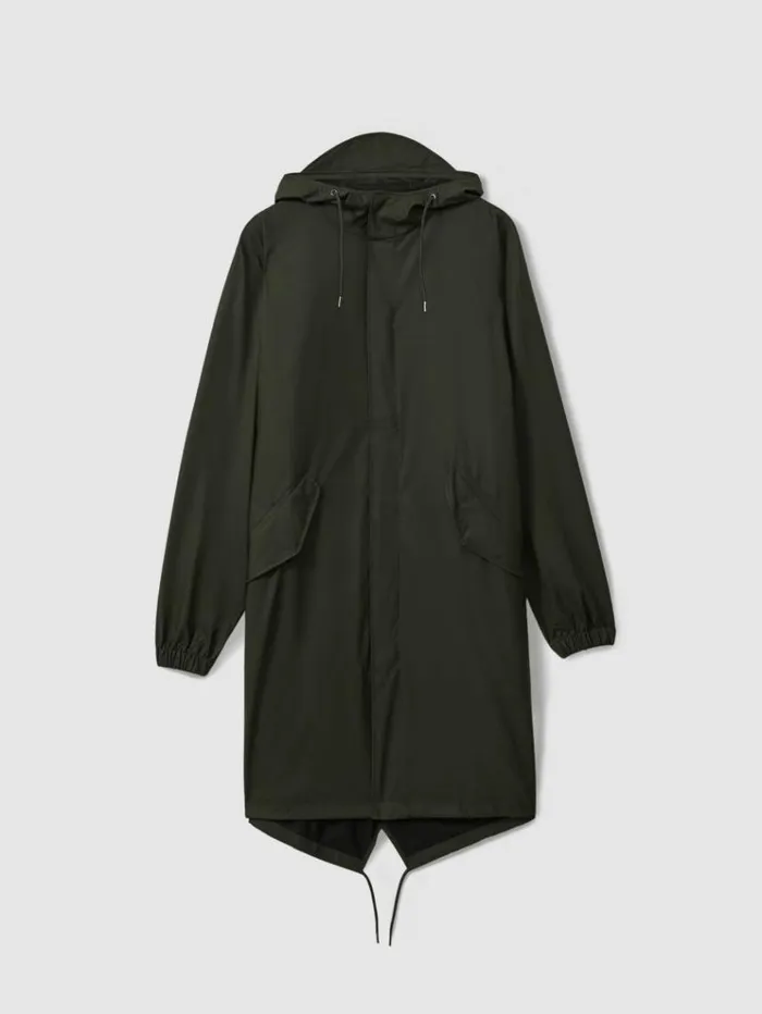 REISS Coats and Jackets Men Rains Fishtail Parka Dark Green