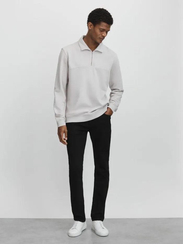 REISS Jeans Men Paige Slim Fit Stretch Jeans Black Shadow