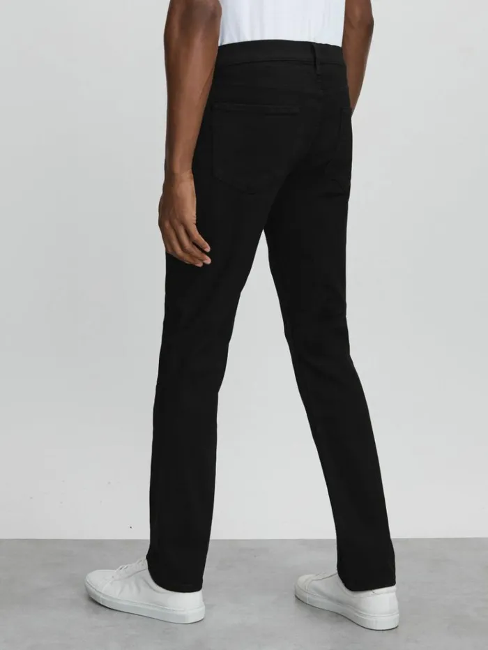 REISS Jeans Men Paige Slim Fit Stretch Jeans Black Shadow