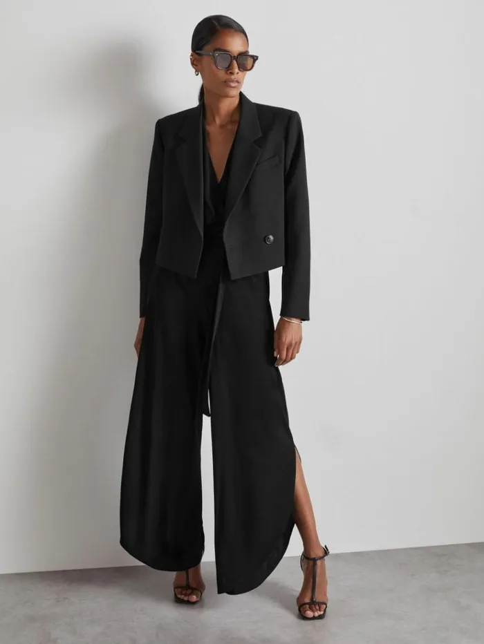 REISS Jumpsuits and Rompers Women Atelier GatheredJersey Jumpsuit Black