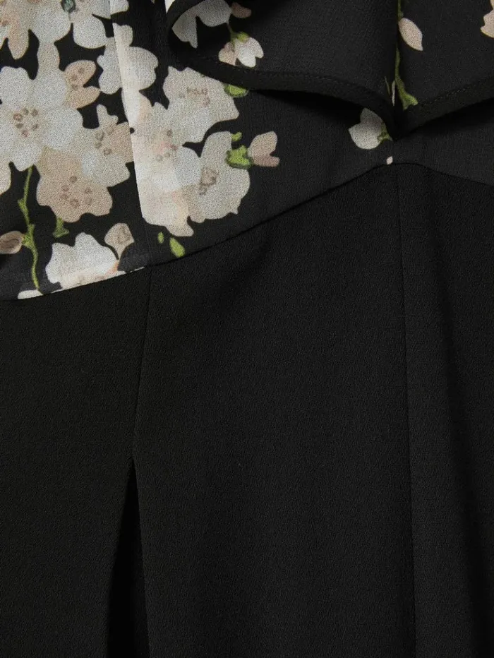 REISS Jumpsuits and Rompers Women Florere Frill Sleeve Wide Leg Black Jumpsuit Black