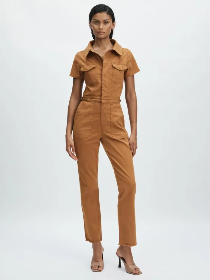 REISS Jumpsuits and Rompers Women Good American Twill Utility StraightLeg Jumpsuit Tan REISS Jumpsuits and Rompers Women Good American Twill Utility StraightLeg Jumpsuit Tan