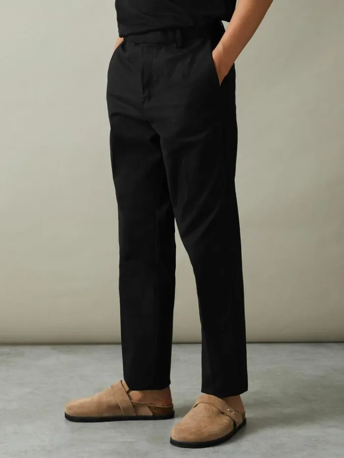 REISS Pants Children Slim Fit Chinos Black