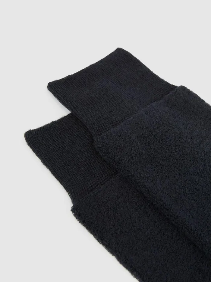 REISS Socks and Underwear Men Cotton Blend Terry Towelling Socks Navy