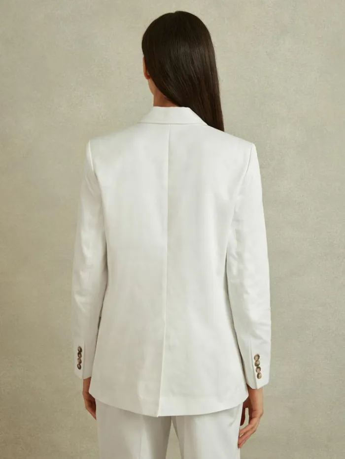 REISS Suits and Tailoring Women Tailored Single Breasted Suit Blazer White