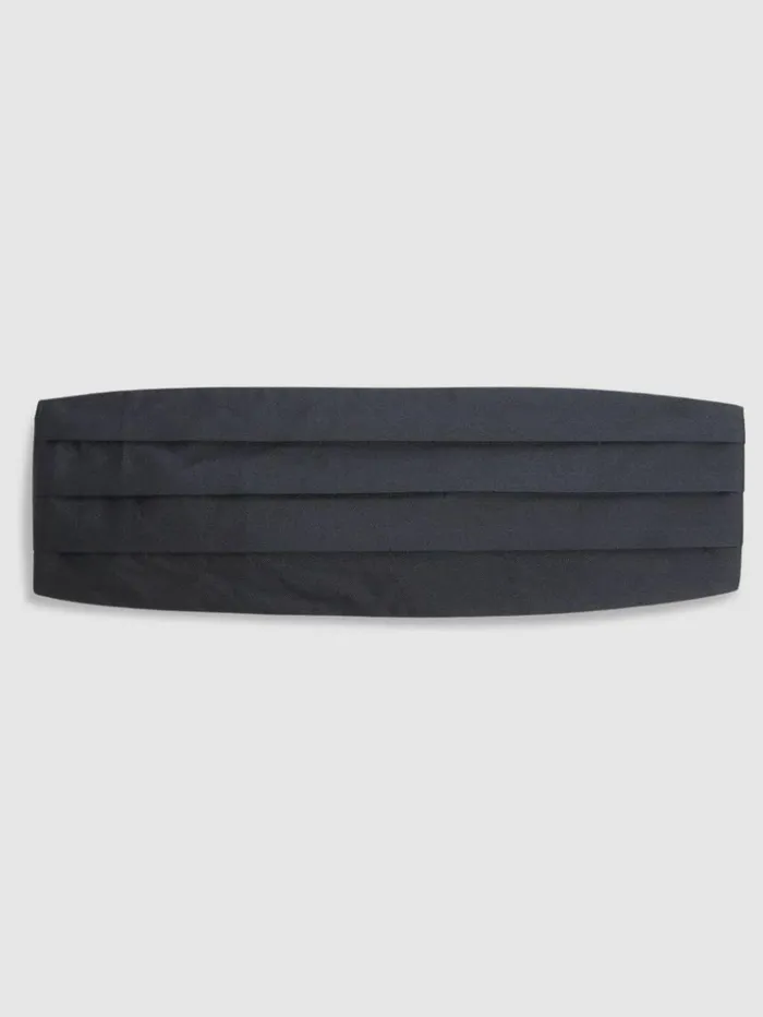 REISS Ties and Pocket Squares Men Silk Cummerbund Navy
