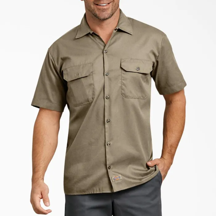 Relaxed Fit Short Sleeve Work Shirt Desert Sand Desert Sand ds Men Dickies Work Shirts Relaxed Fit Short Sleeve Work Shirt Desert Sand Desert Sand ds Men Dickies Work Shirts