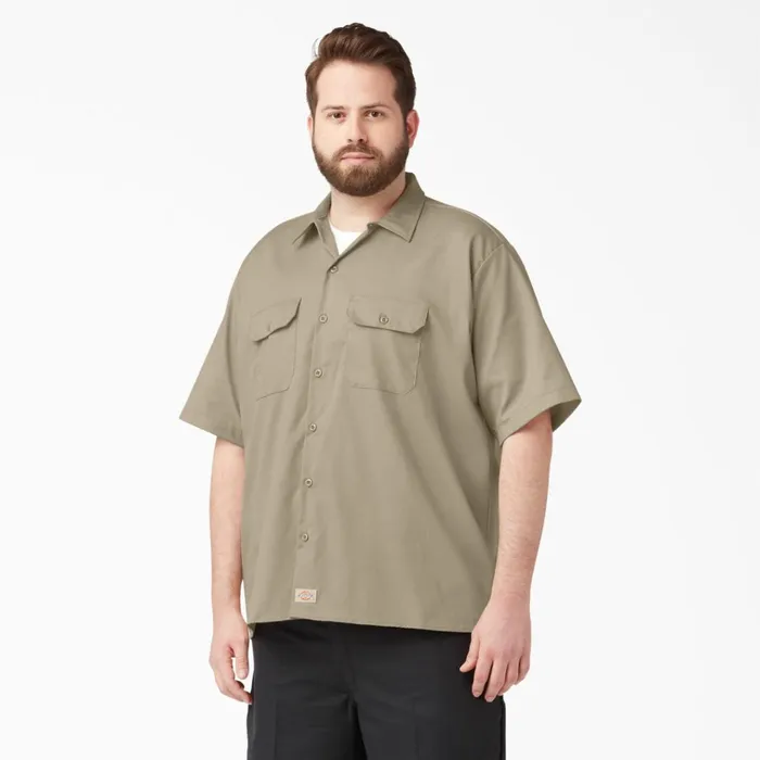 Relaxed Fit Short Sleeve Work Shirt Desert Sand Desert Sand ds Men Dickies Work Shirts Relaxed Fit Short Sleeve Work Shirt Desert Sand Desert Sand ds Men Dickies Work Shirts